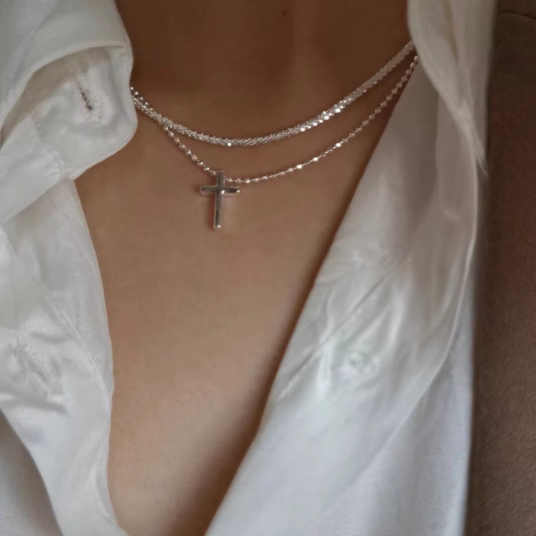 Silver Color Sparkling Necklace for Women Trendy Clavicle Chain Choker Wedding Party Jewelry Accessories