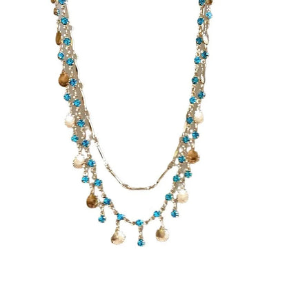 French Romantic Blue Crystal Shell Tassels Bracelet for Women Luxury Y2K Bling Bracelet Exquisite Jewelry Gift